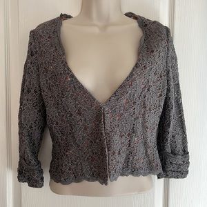Anthropologie Cidra Gray Lace Shrug